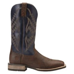 Ariat Men's Tycoon Bar Top Brown & Arizona Sky Square Toe Boots 10014053 -Hardy Footwear Sales Store 10014053 side1