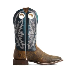 Ariat® Men's Circuit Champ Woodsmoke & Deep Azul Western Boots 10029686 -Hardy Footwear Sales Store 10029686c