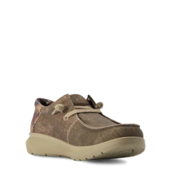 Ariat Men's Hilo Stretch Lace Dark Tan & Rust Aztec Shoe 10040445