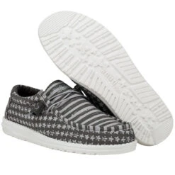Hey Dude Men's Wally Patriotic Grey Shoes 110063196 -Hardy Footwear Sales Store 110063196 WALLY GREYED PATRIOTIC 03