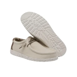 Hey Dude® Men's Wally Stretch Ivory Shoes 110380112 -Hardy Footwear Sales Store 110380112b