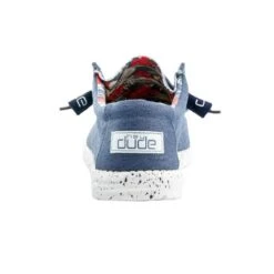 Hey Dude Men's Wally Stretch Blue Shoes 110382600 -Hardy Footwear Sales Store 110382600 WALLY STRETCH BLUE 05