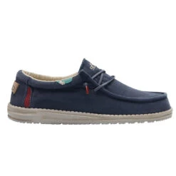 Hey Dude Men's Wally Washed Blue Space Shoes 111522133 -Hardy Footwear Sales Store 111522133 WALLY WASHED BLUE SPACE 011