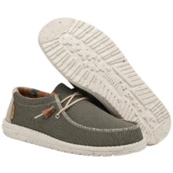 Hey Dude Men's Wally Eco Sox Algae Slip On Shoes 112478354 9 Hey Dude Men's Wally Eco Sox Algae Slip On Shoes 112478354 -Hardy Footwear Sales Store 112478354 WALLY ECO SOX ALGAE LEFT 33