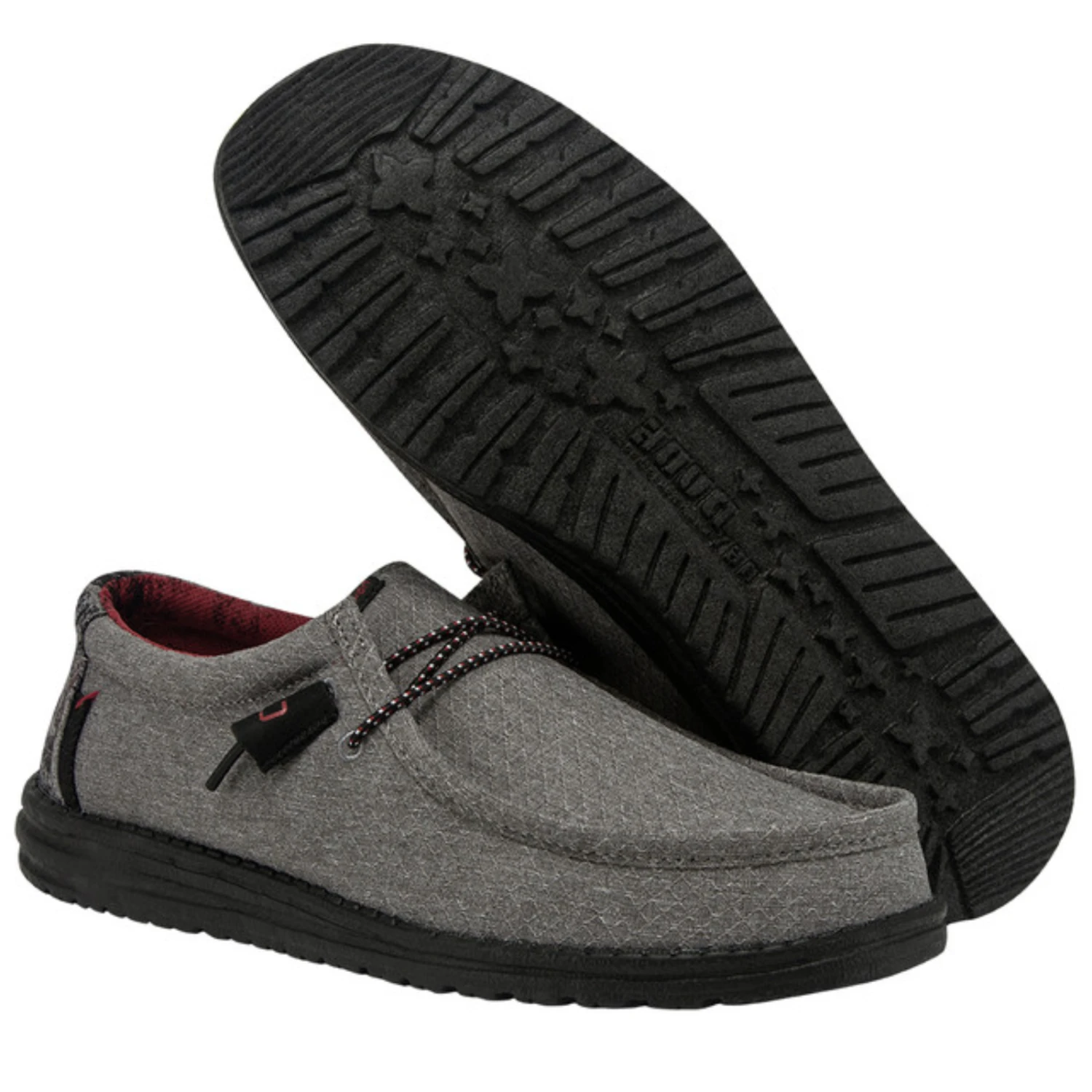 Hey Dude® Men's Wally Eco Ascend Ripstop Grey Shoes 112623335 6 Hey Dude® Men's Wally Eco Ascend Ripstop Grey Shoes 112623335 - Image 4