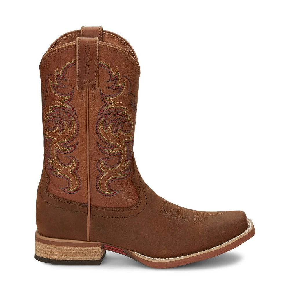 Justin Men's Cowman Cognac Brown Western Boots 7314 6 Justin Men's Cowman Cognac Brown Western Boots 7314 - Image 4