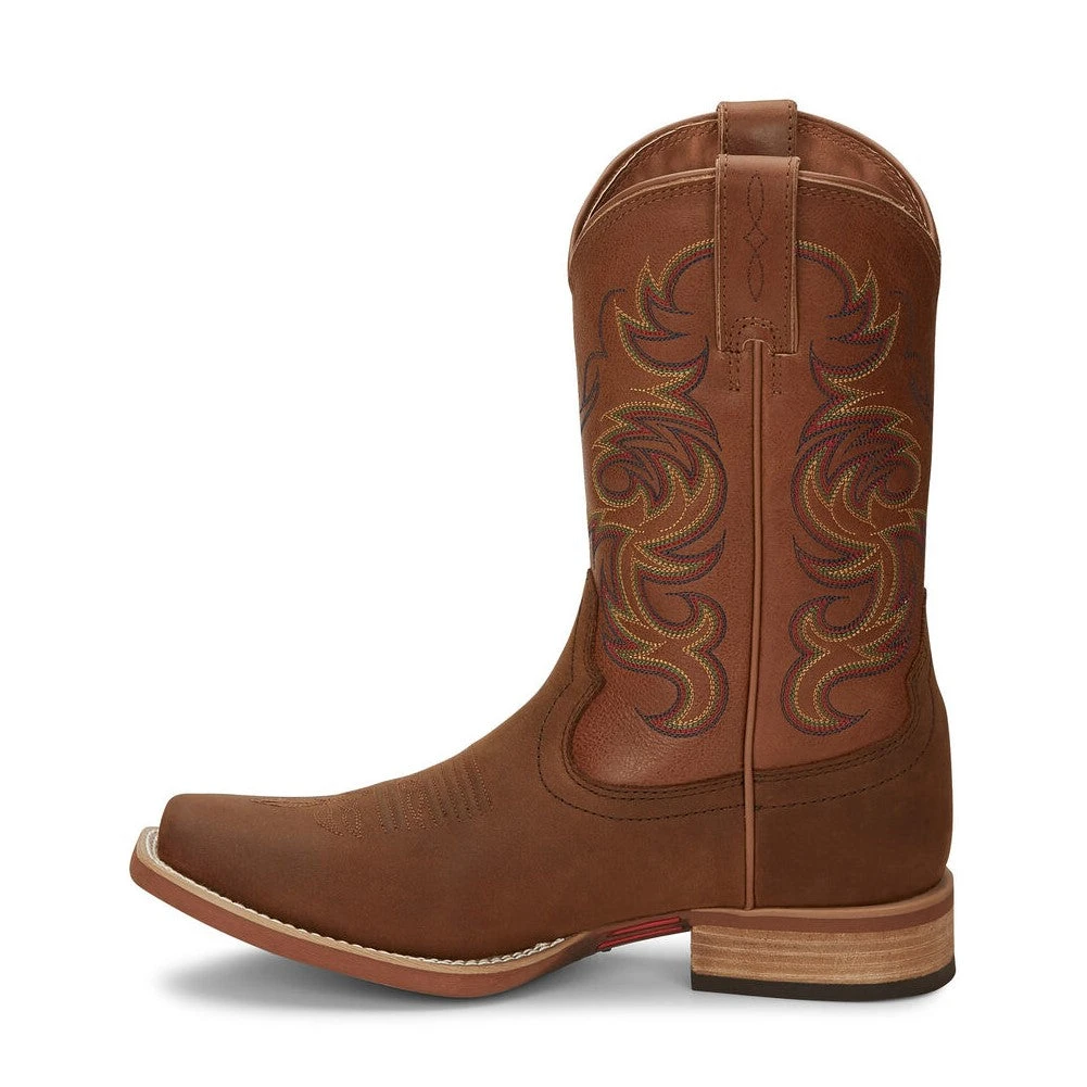 Justin Men's Cowman Cognac Brown Western Boots 7314 8 Justin Men's Cowman Cognac Brown Western Boots 7314 - Image 6