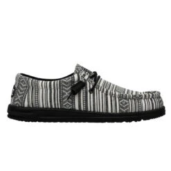 Hey Dude Men's Wally Serape Gravel Black Slip On Shoes 40017-0YB 10 Hey Dude Men's Wally Serape Gravel Black Slip On Shoes 40017-0YB -Hardy Footwear Sales Store 40017 0YB WALLY SERAPE BLACK GRAVEL LEFT 111
