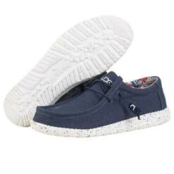 Hey Dude Men's Wally Stretch Blue Shoes 110382600 -Hardy Footwear Sales Store 57 24bb66e9 7db7 4021 83aa 1fb27cd60b49