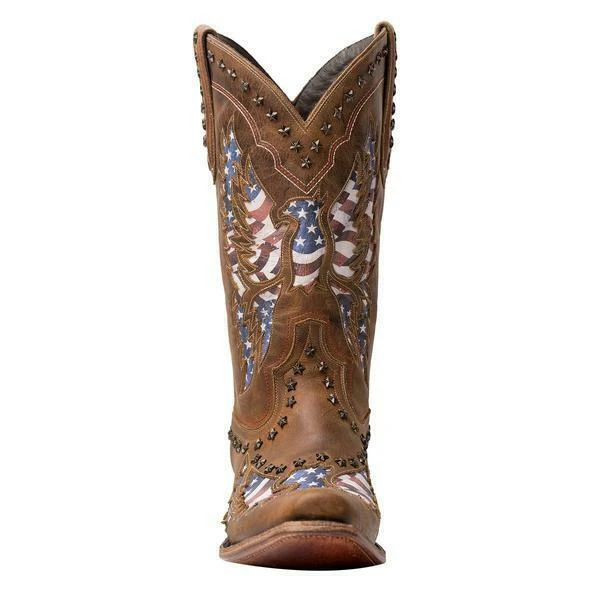 Lane Men's Old Glory Caramel Brown Patriotic Flag Boots MB0006D 6 Lane Men's Old Glory Caramel Brown Patriotic Flag Boots MB0006D - Image 4