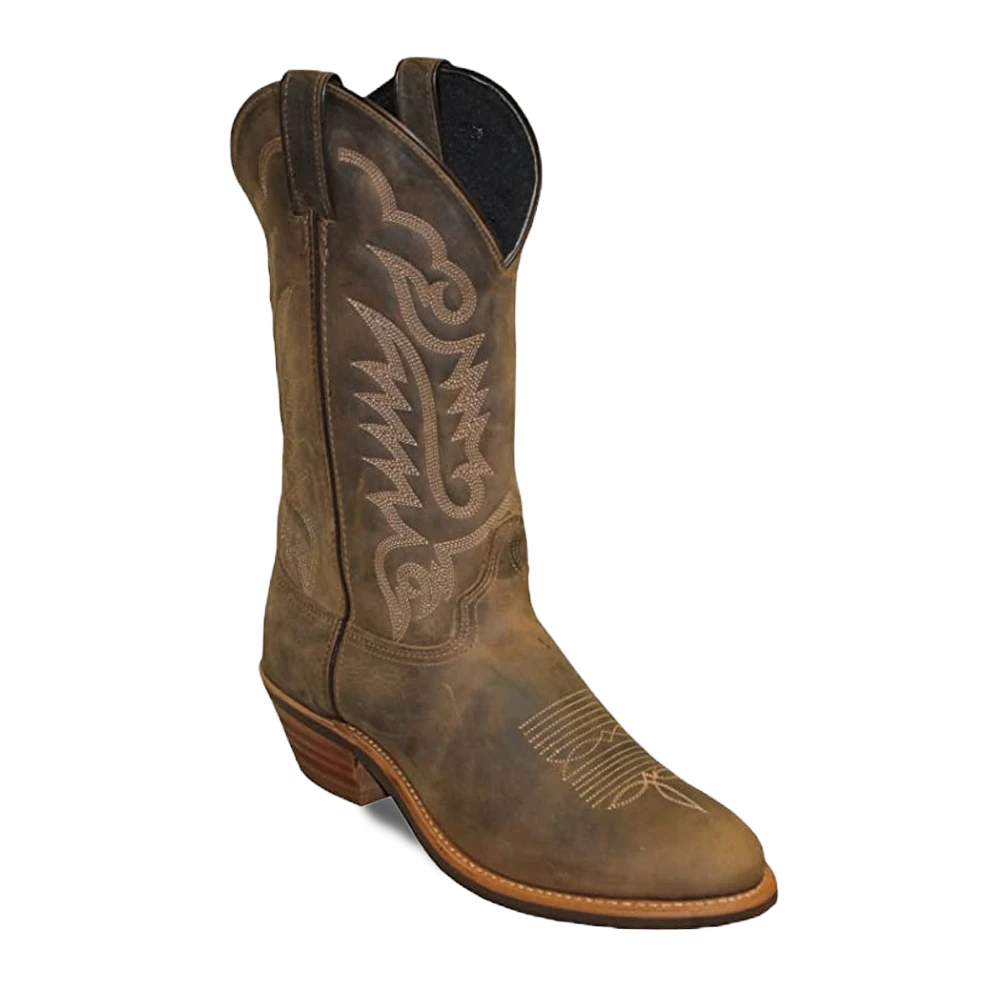 Abilene Men's 12" Distressed Cowhide Brown Western Boots 6412 3 Abilene Men's 12" Distressed Cowhide Brown Western Boots 6412