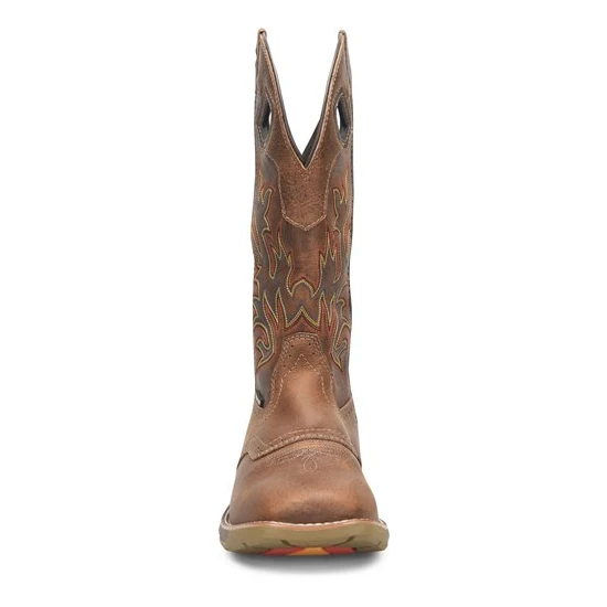 Double H® Phantom Rider Dino Golden Tan Square Toe Roper Boots DH5378 7 Double H® Phantom Rider Dino Golden Tan Square Toe Roper Boots DH5378 - Image 5