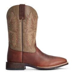Ariat Men's Valor Ultra Peanut Brown Square Toe Western Boots 10034081 -Hardy Footwear Sales Store F20 MNS WEST 10034081 side