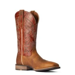 Ariat Men's Everlite Go Getter Brown & Rust Western Boots 10038369 -Hardy Footwear Sales Store F21 MNS WEST 10038369 medial