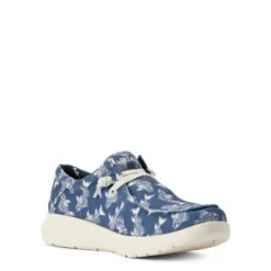 Ariat® Men's Hilo Stretch Lace Bonefish Blue Slip On Shoes 10042500 -Hardy Footwear Sales Store F22 MNS WEST 10042500 medial