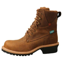 Twisted X Men's Brown Composite Toe 8" Logger Work Boots MLGCW03 -Hardy Footwear Sales Store MLGCW03 2