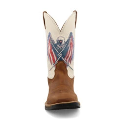 Twisted X Men's Tech X Pecan With Red, White, And Blue Square ToeBoots MXWW002 -Hardy Footwear Sales Store MXWW002 05