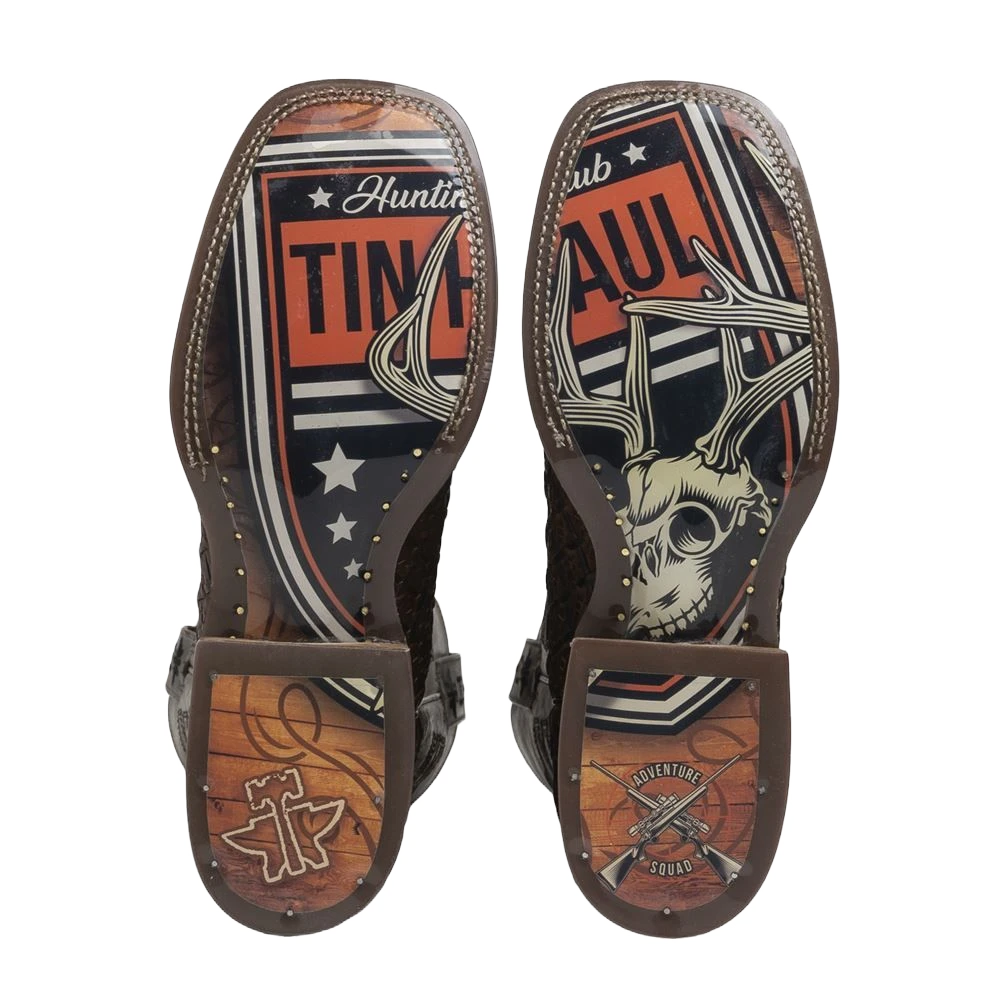 Tin Haul Men's Son Of A Buck Brown Square Toe Boots 14-020-0077-0440 4 Tin Haul Men's Son Of A Buck Brown Square Toe Boots 14-020-0077-0440 - Image 2