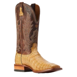 AriatĀ® Men's Brown Gunslinger Caiman Square Toe Boots 10042476