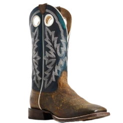 Ariat® Men's Circuit Champ Woodsmoke & Deep Azul Western Boots 10029686