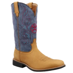 Twisted X® Men's Hooey Peanut And Teal Square Toe Boots MHY0034