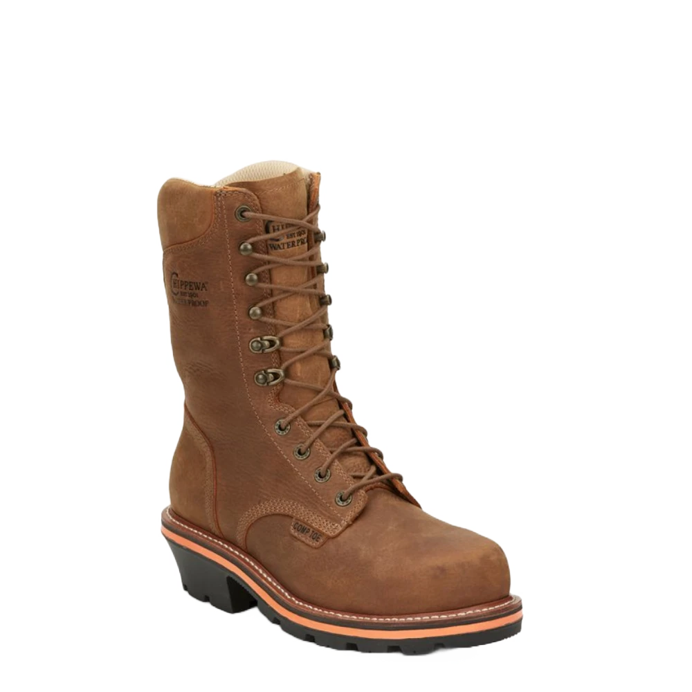 Chippewa Men's Thunderstruck Waterproof Tan Lace Up Work Boots TH1030 3 Chippewa Men's Thunderstruck Waterproof Tan Lace Up Work Boots TH1030