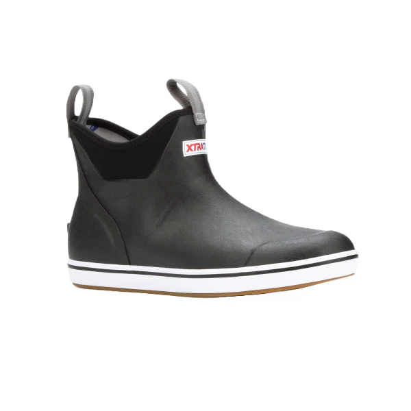XTRATUF Men's Waterproof 6" Ankle Black Deck Boots 22736 3 XTRATUF Men's Waterproof 6" Ankle Black Deck Boots 22736
