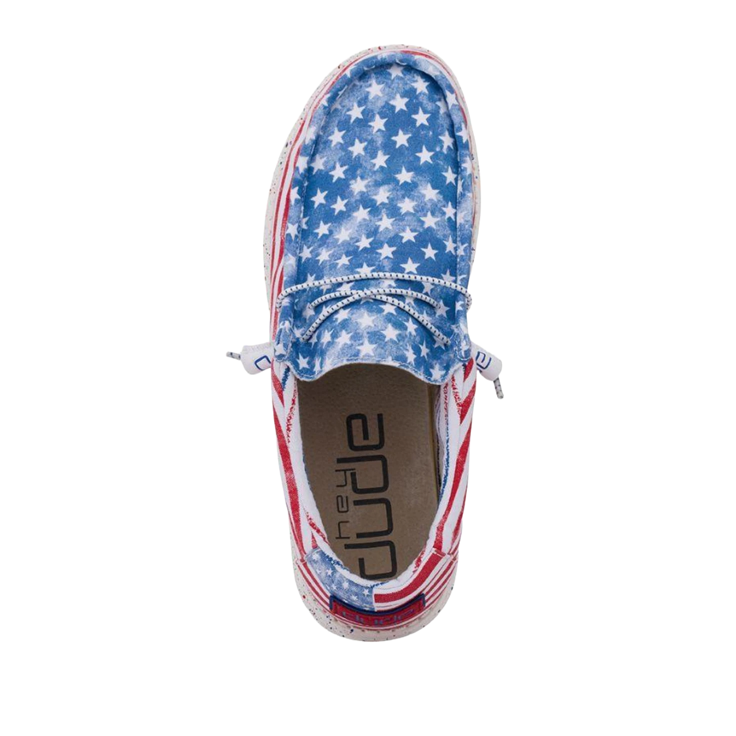 Hey Dude® Men's Wally Patriotic Stars & Stripes Casual Shoes 40001-9C8 4 Hey Dude® Men's Wally Patriotic Stars & Stripes Casual Shoes 40001-9C8 - Image 2