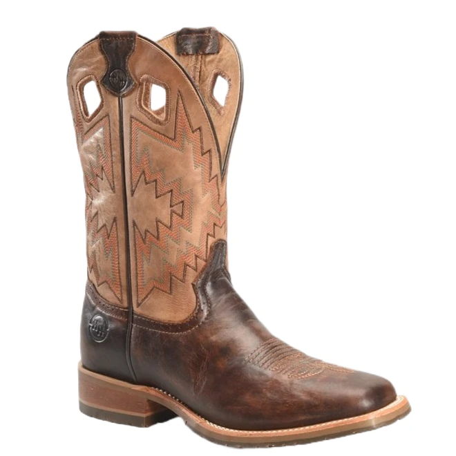 Double H Men's Winston Wide Square Toe Brown Roper Boots DH7023 3 Double H Men's Winston Wide Square Toe Brown Roper Boots DH7023