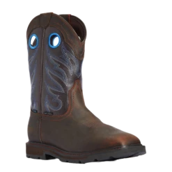 Ariat Men's Groundwork H2O Brown Wide Square Safety Toe Boots 10034720