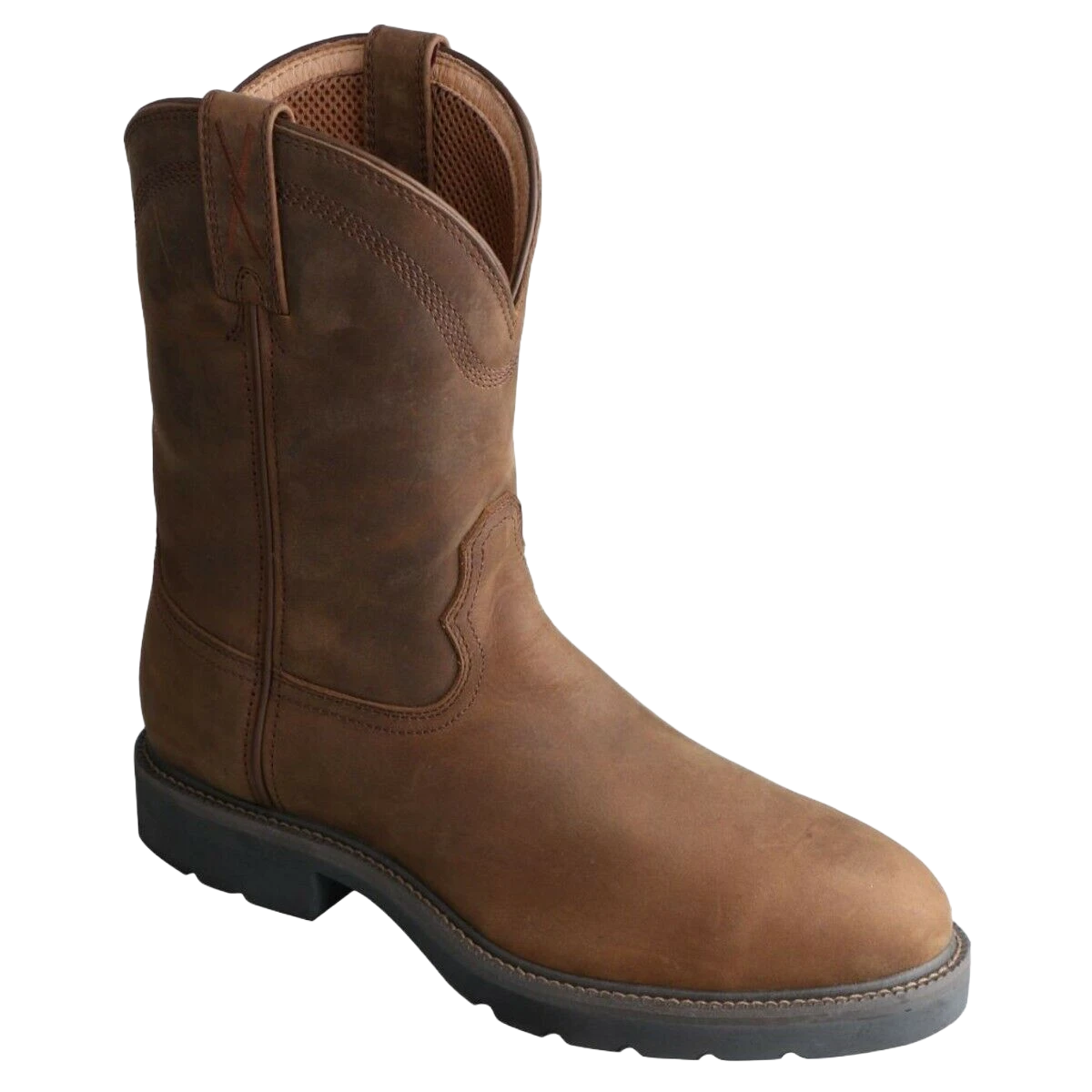 Twisted X Men's 10" Distressed Saddle Western Work Boots MWP0001 3 Twisted X Men's 10" Distressed Saddle Western Work Boots MWP0001