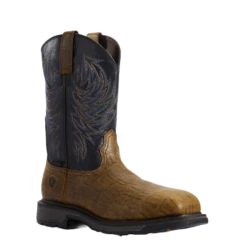 Ariat Men's WorkHog Composite Toe Distressed Brown Work Boots 10032454