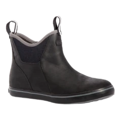 XTRATUF Men's Leather Ankle Black Deck Boot XAL-000