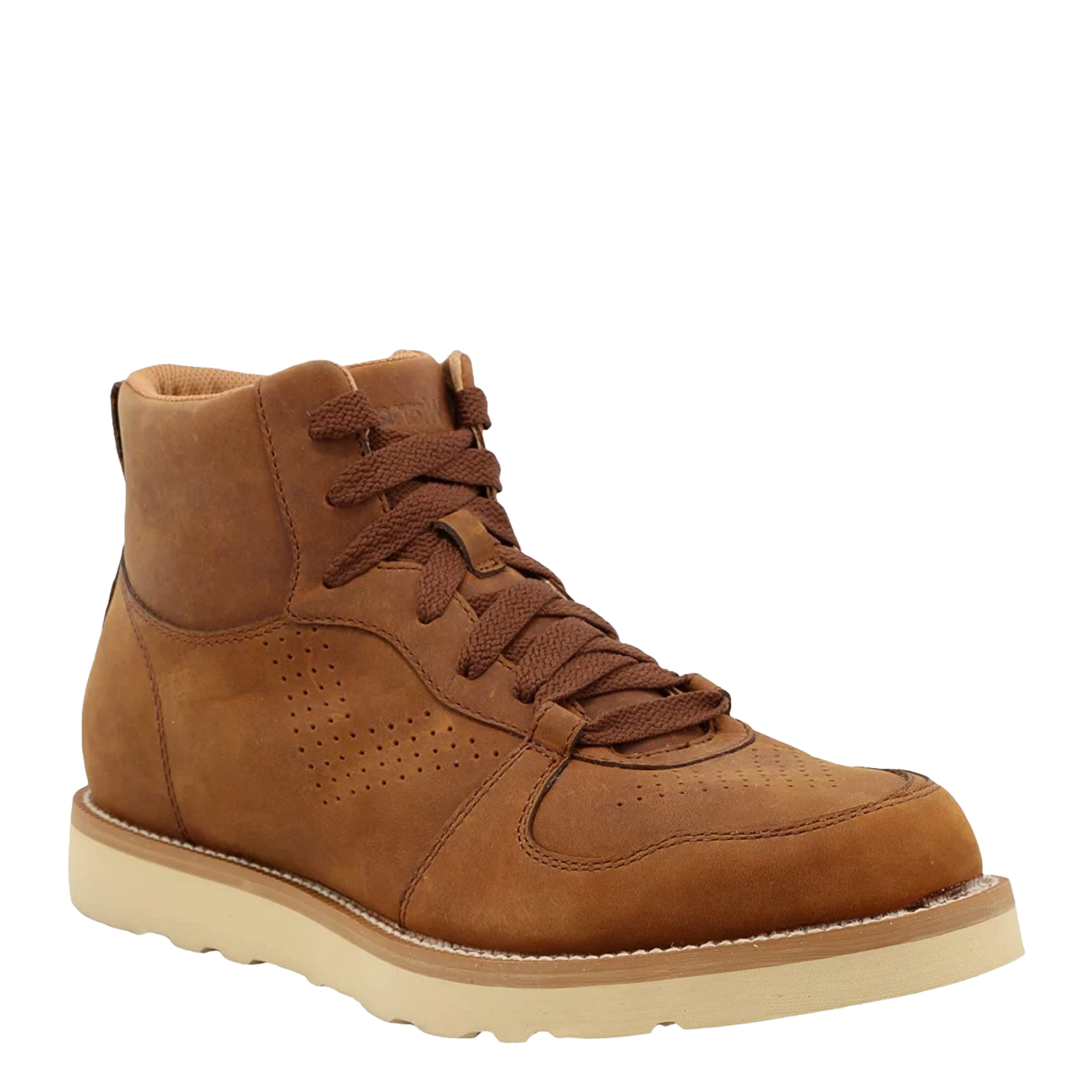 Wrangler Men's 6" Lace-Up Rugged Brown Wedge Work Boots KMQ0004 3 Wrangler Men's 6" Lace-Up Rugged Brown Wedge Work Boots KMQ0004