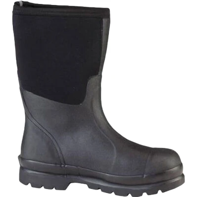 Muck Boot Company Muck Men's Chore Classic Mid Black Pull On Rubber Boots CHM-000A-BL 4 Muck Boot Company Muck Men's Chore Classic Mid Black Pull On Rubber Boots CHM-000A-BL - Image 2