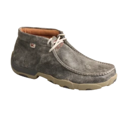 Twisted X Men's Chukka Driving Moc Grey Lace Up Shoes MDM0072