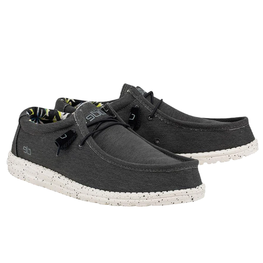 Hey Dude Men's Wally Stretch Black Shoes 110384900 3 Hey Dude Men's Wally Stretch Black Shoes 110384900