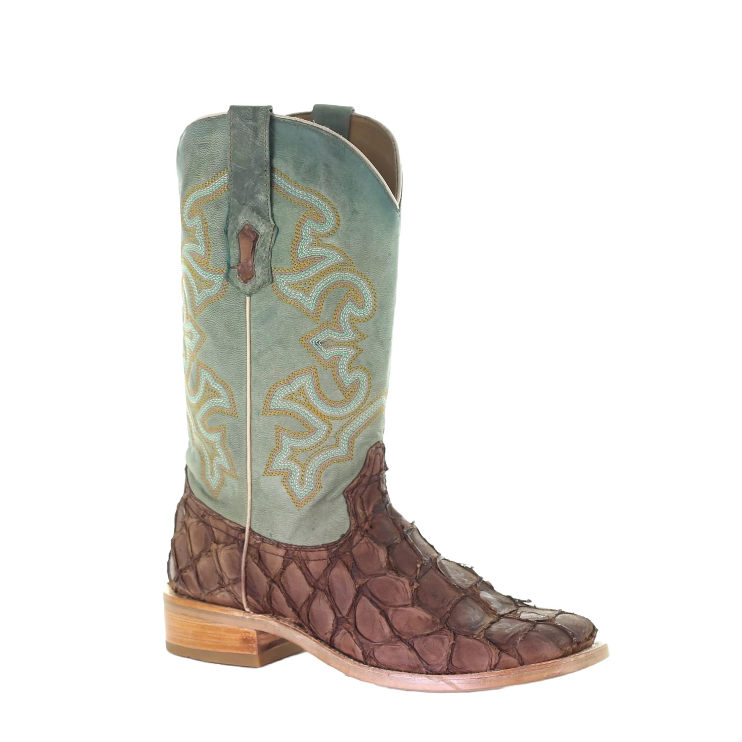 Corral Boots Corral Men's Brown & Turquoise Fish Embroidery Boots A4048 3 Corral Boots Corral Men's Brown & Turquoise Fish Embroidery Boots A4048