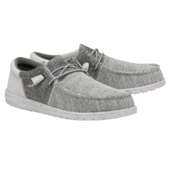 Hey Dude Men's Wally Tri Stone White Slip On Shoes 40037-1KA