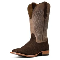 Ariat Men's Circuit Rockridge Dark Coffee & Conch Tan Boots 10040241 -Hardy Footwear Sales Store S22 MNS WEST 10040241 3 4 front