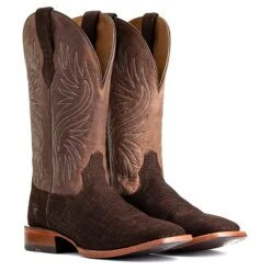 Ariat Men's Circuit Rockridge Dark Coffee & Conch Tan Boots 10040241 -Hardy Footwear Sales Store S22 MNS WEST 10040241 pair