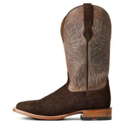 Ariat Men's Circuit Rockridge Dark Coffee & Conch Tan Boots 10040241 -Hardy Footwear Sales Store S22 MNS WEST 10040241 side