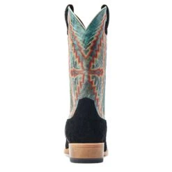 Ariat® Men's Futurity Showman Black Roughout & Roaring Turquoise Western Boots 10044498 13 Ariat® Men's Futurity Showman Black Roughout & Roaring Turquoise Western Boots 10044498 -Hardy Footwear Sales Store S23 MNS WEST 10044498 heel