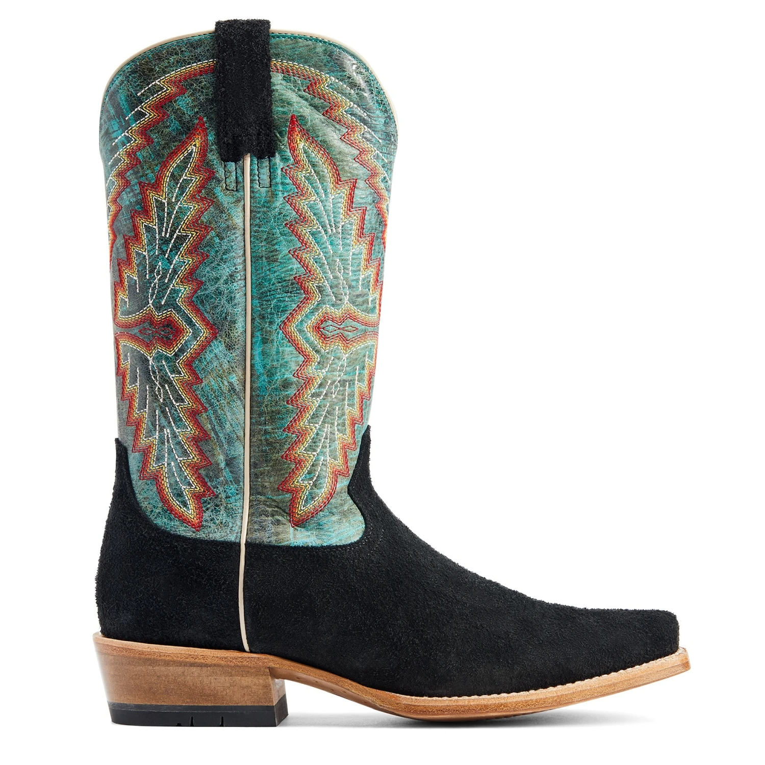 Ariat® Men's Futurity Showman Black Roughout & Roaring Turquoise Western Boots 10044498 6 Ariat® Men's Futurity Showman Black Roughout & Roaring Turquoise Western Boots 10044498 - Image 4
