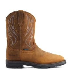 Ariat Men's Sierra Shock Shield® Brown Wide Square Toe Boots 10044545 -Hardy Footwear Sales Store S23 MNS WORK 10044545 side1