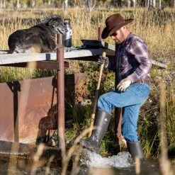 Muck Boot Company Muck Men's Wetland Pro Brown Waterproof Snake Boots -Hardy Footwear Sales Store WETP900 lifestyle2 EXTRALARGE