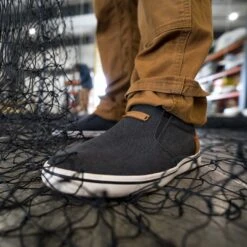 XTRATUF Men's Sharkbyte Canvas Black Deck Shoes XSB-001 -Hardy Footwear Sales Store XSB001 lifestyle EXTRALARGE