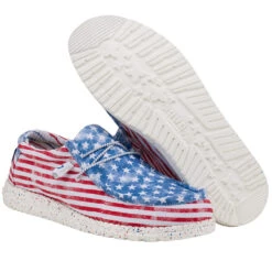 Hey Dude Men's Wally Stars N Stripes Shoes 150202699 -Hardy Footwear Sales Store xgdfh
